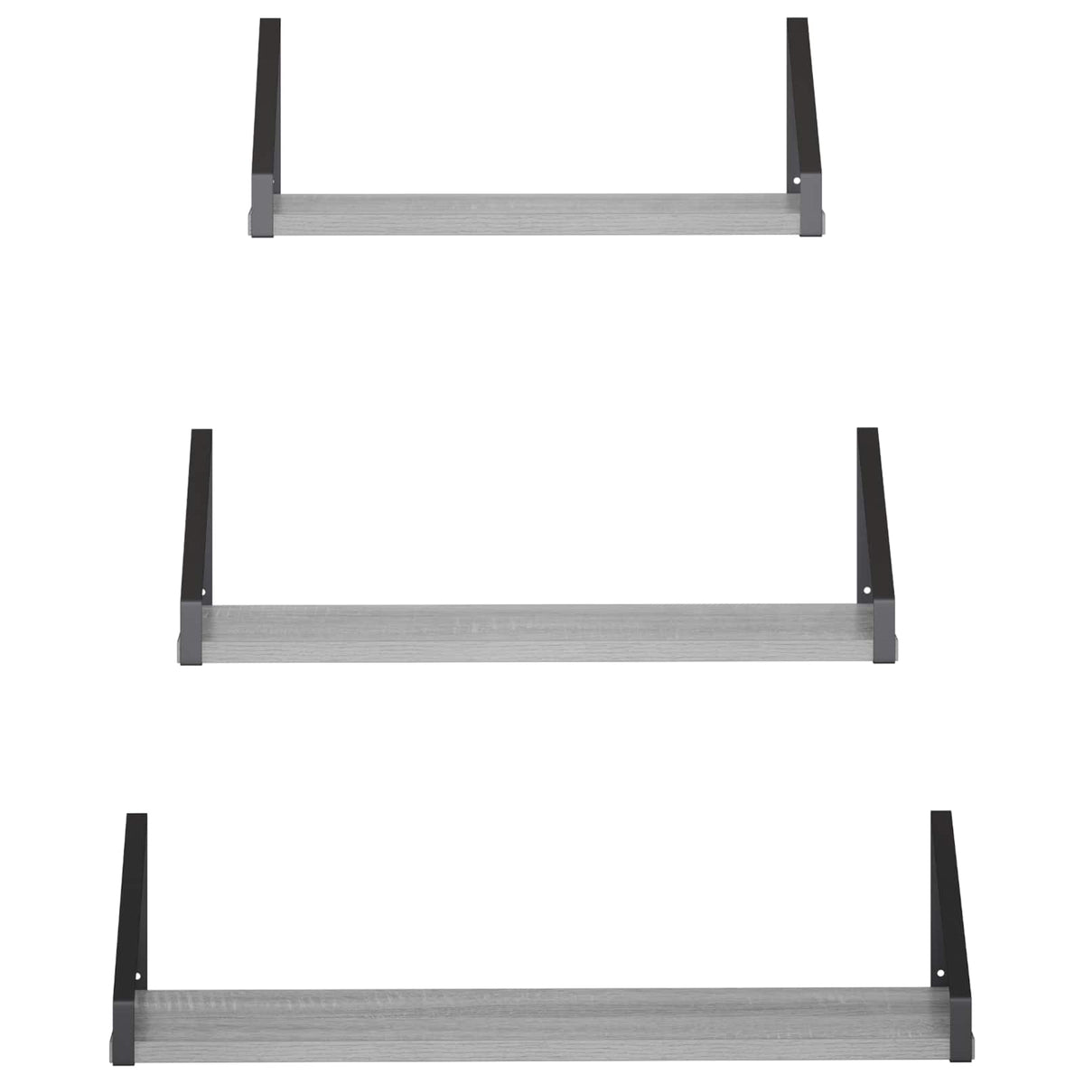 Wall Shelves 3 pcs Grey Sonoma 60 x 16 x 15.5 cm