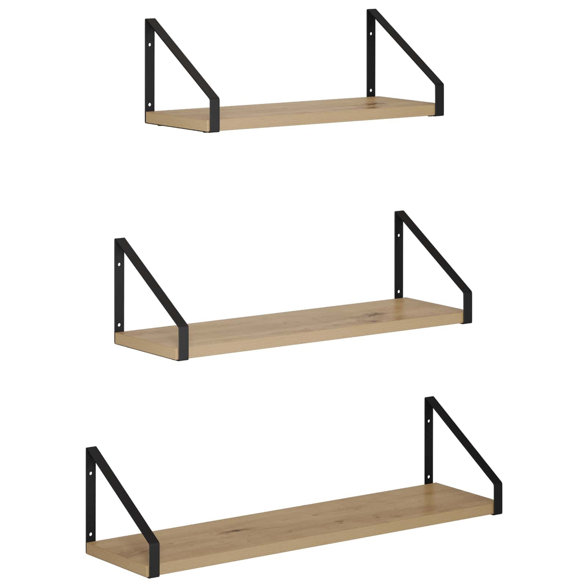 Wall Shelves 3 pcs Artisan Oak 60 x 16 x 15.5 cm