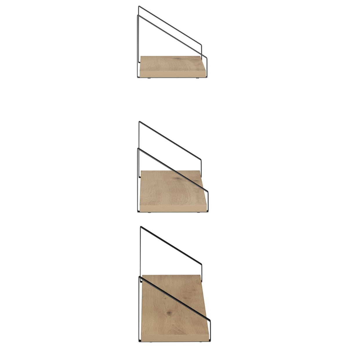 Wall Shelves 3 pcs Artisan Oak 60 x 16 x 15.5 cm