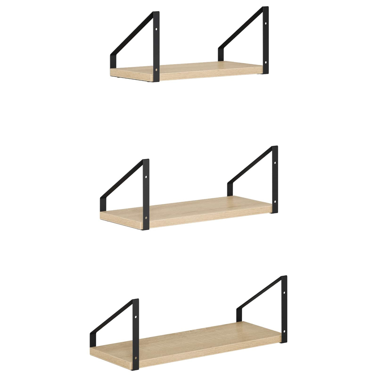 Wall Shelves 6 pcs Sonoma Oak 40 x 16 x 15.5 cm