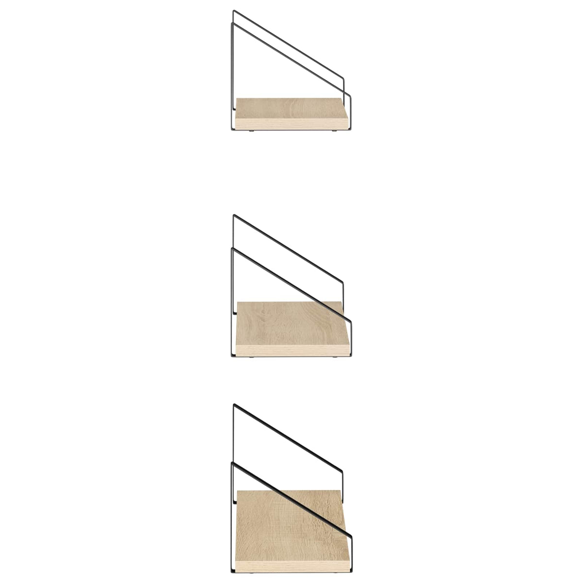 Wall Shelves 6 pcs Sonoma Oak 40 x 16 x 15.5 cm