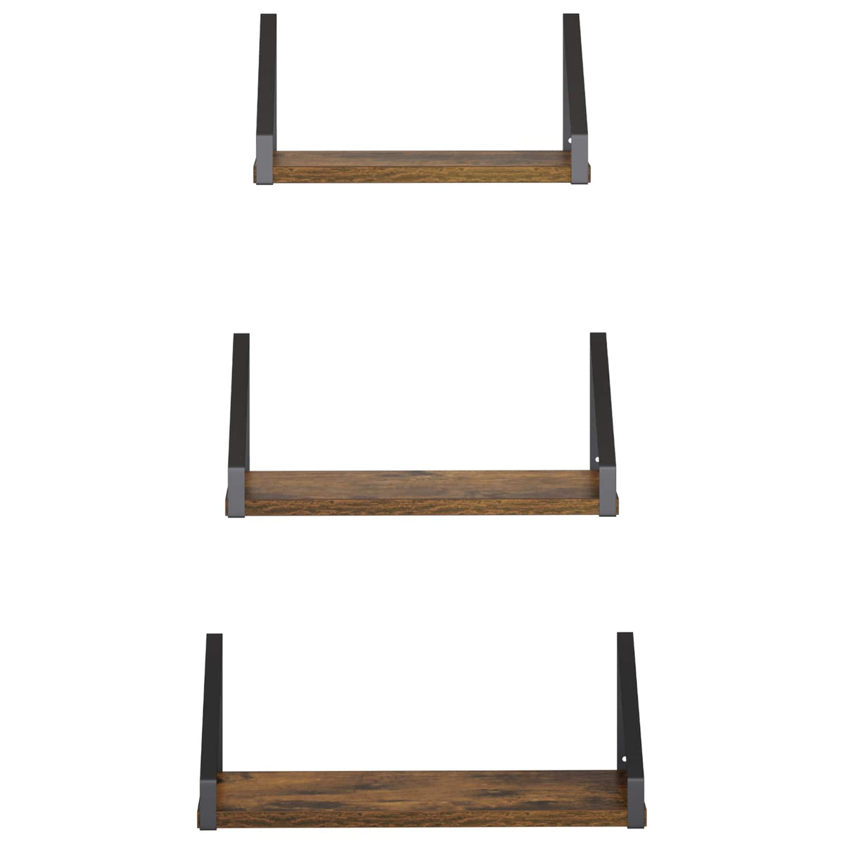Wall Shelves 6 pcs Smoked Oak 40 x 16 x 15.5 cm