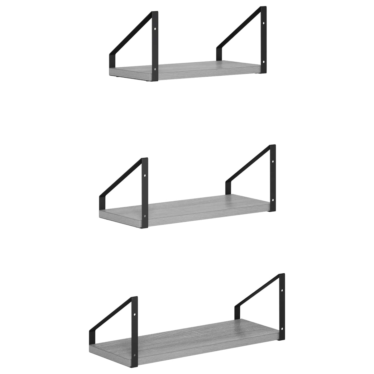 Wall Shelves 6 pcs Grey Sonoma 40 x 16 x 15.5 cm