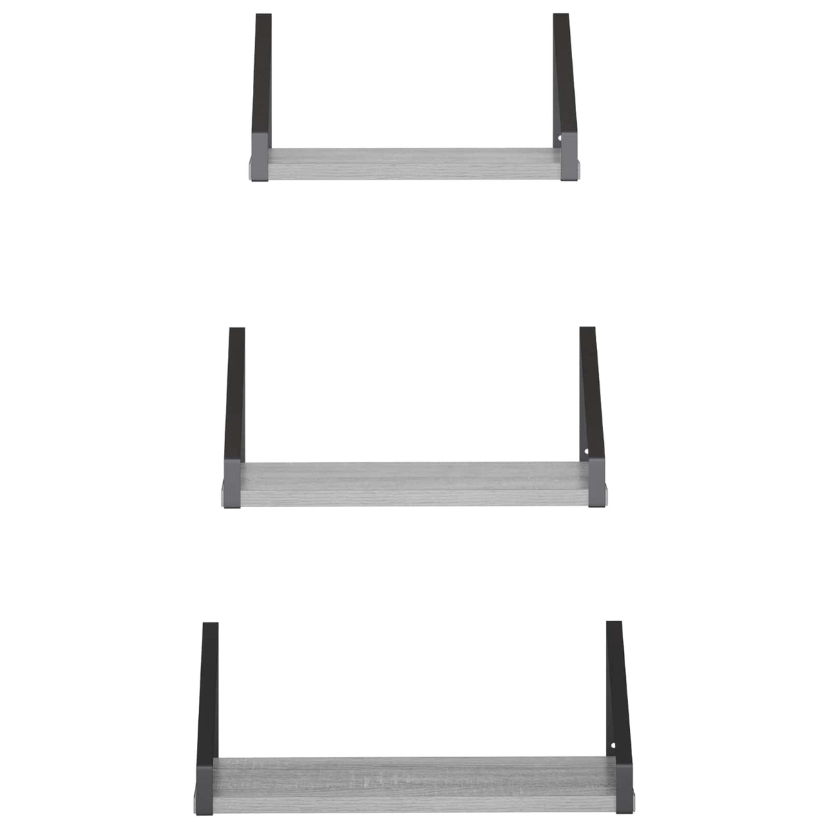 Wall Shelves 6 pcs Grey Sonoma 40 x 16 x 15.5 cm