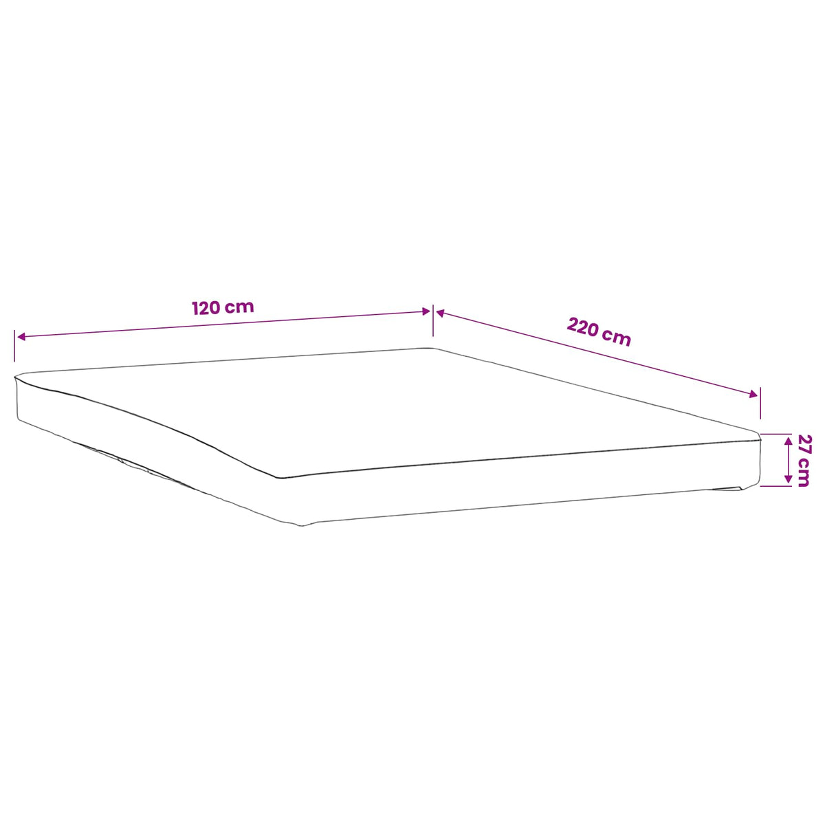 Mattress Protector 2 pcs 120 x 220 cm Waterproof White