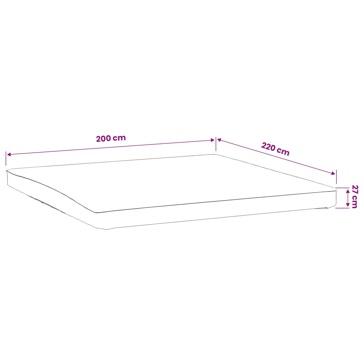 Mattress Protector 2 pcs 200 x 220 cm Waterproof White