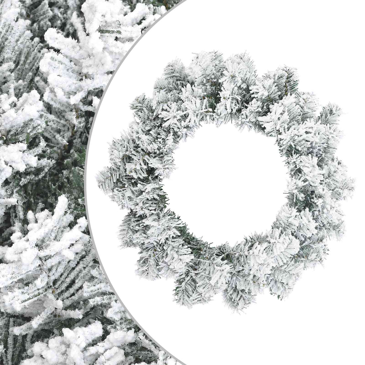 Christmas Wreath White Ø 30 cm PVC