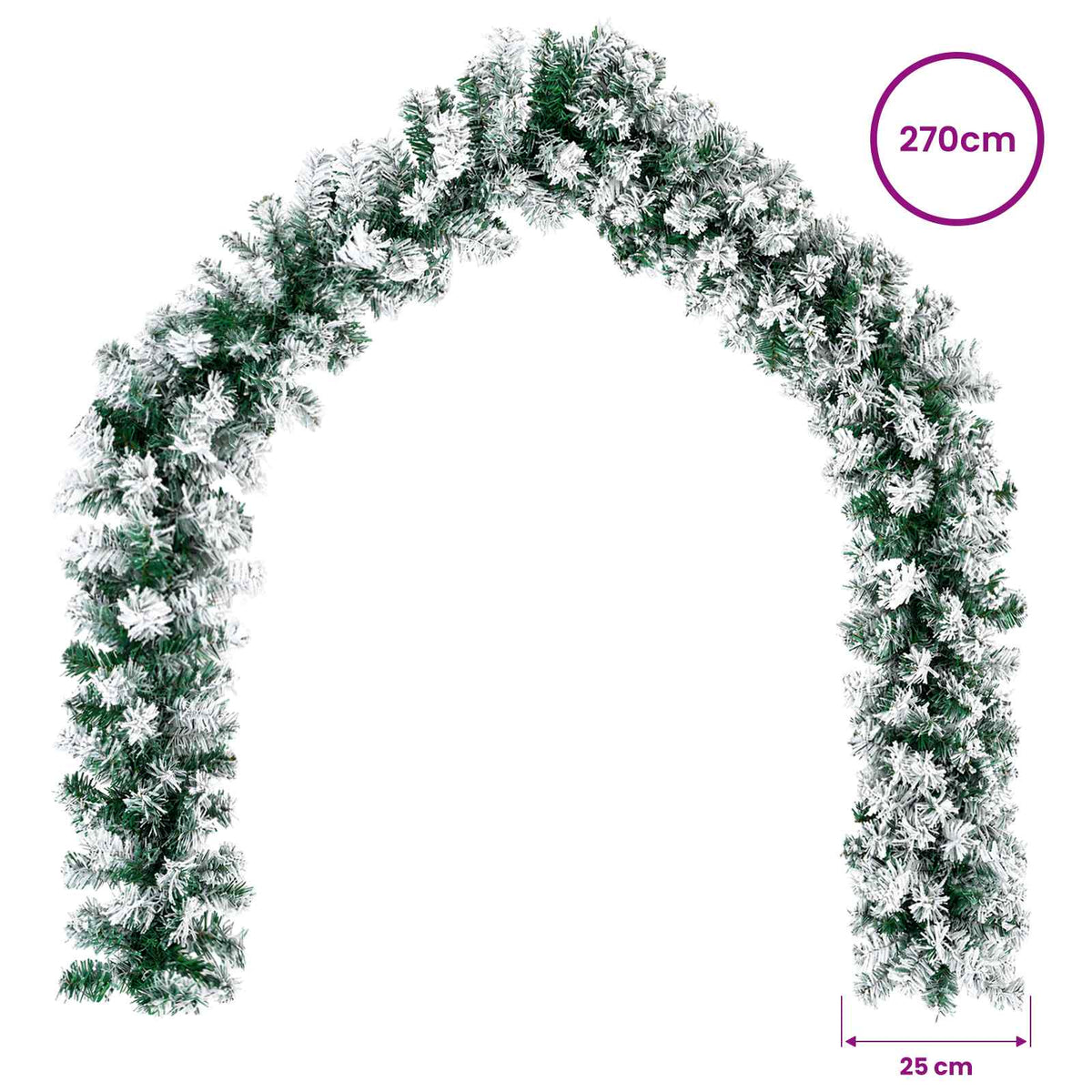 Christmas Garland White 270 cm PVC