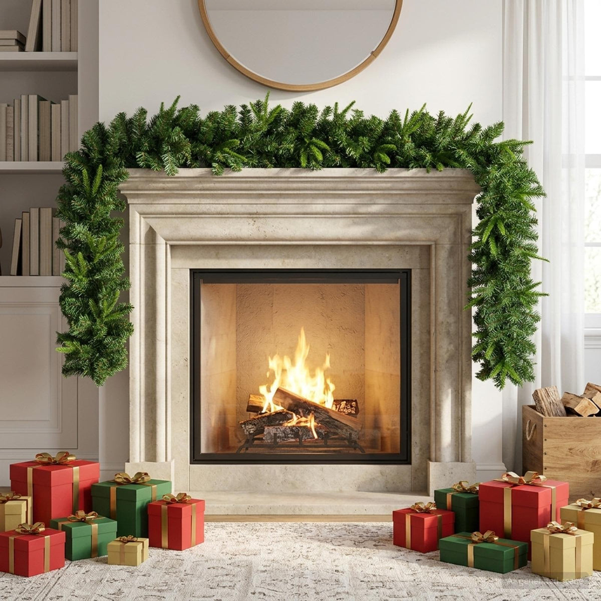 Christmas Garland Green 270 cm PVC and PE