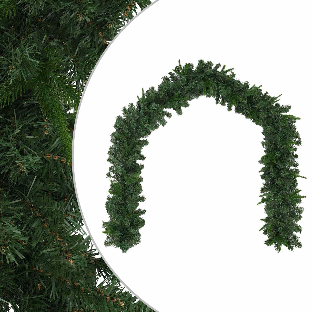 Christmas Garland Green 270 cm PVC and PE