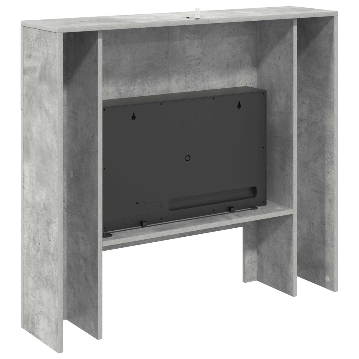 Electric Fireplace Concrete 100 x 24.5 x 90 cm Engineered wood