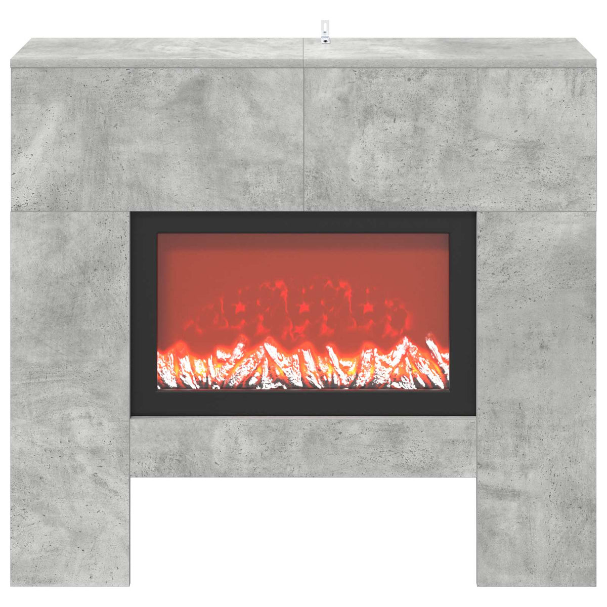 Electric Fireplace Concrete 100 x 24.5 x 90 cm Engineered wood