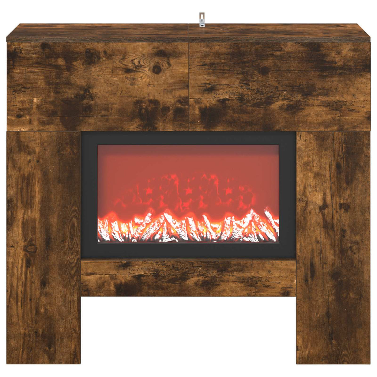 Electric Fireplace Smoked Oak 100 x 24.5 x 90 cm
