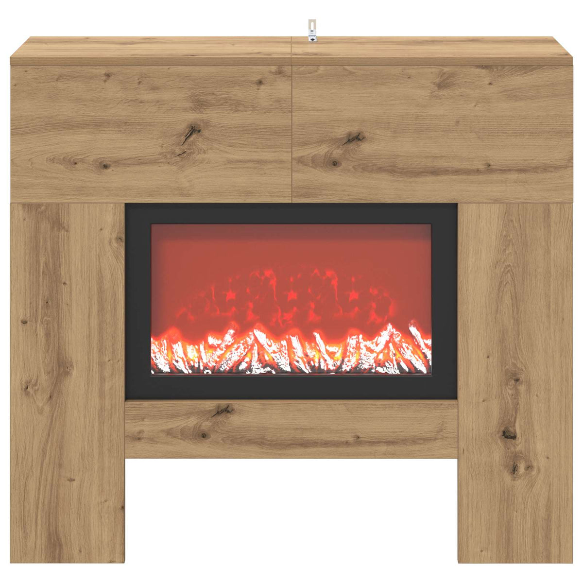 Electric Fireplace Artisan Oak 100 x 24.5 x 90 cm