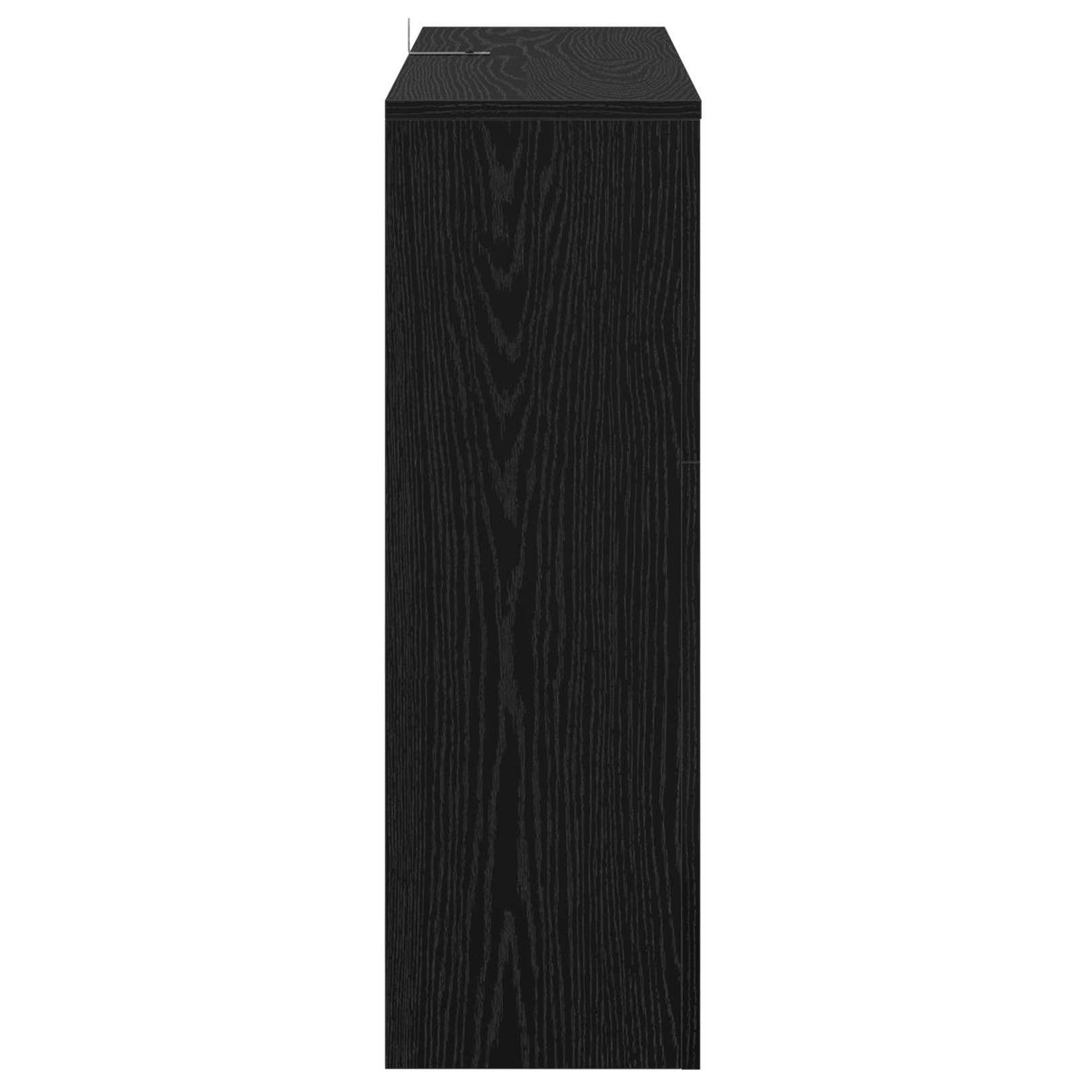 Electric Fireplace Black Oak 75 x 24.5 x 75 cm Engineered wood