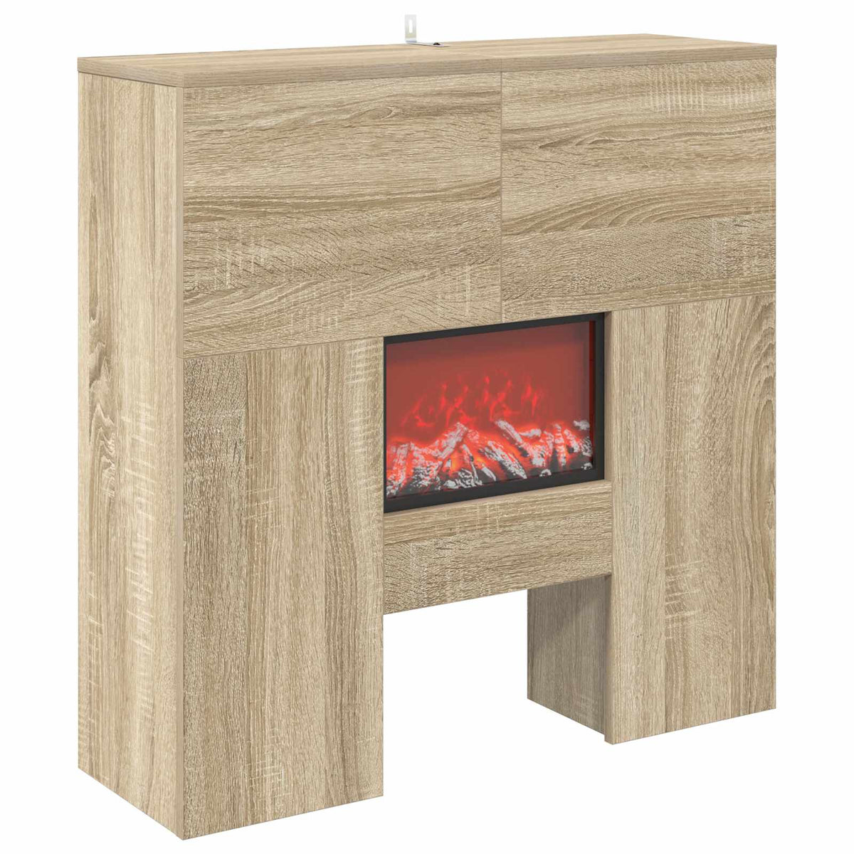 Electric Fireplace Sonoma 75 x 24.5 x 75 cm Engineered wood