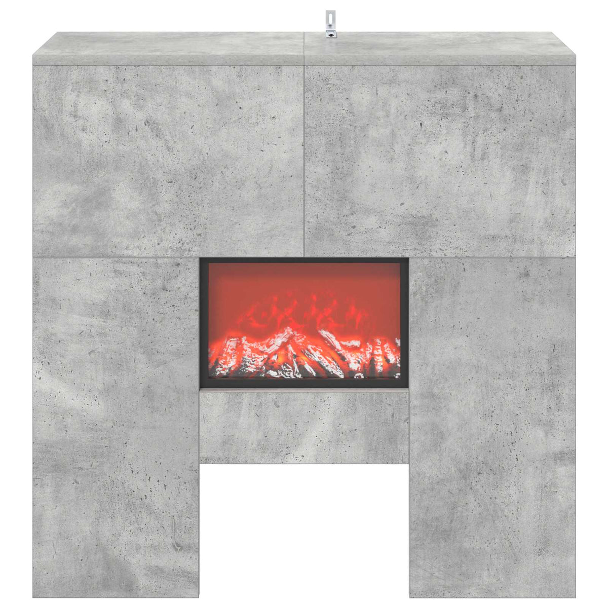 Electric Fireplace Concrete 75 x 24.5 x 75 cm Engineered wood