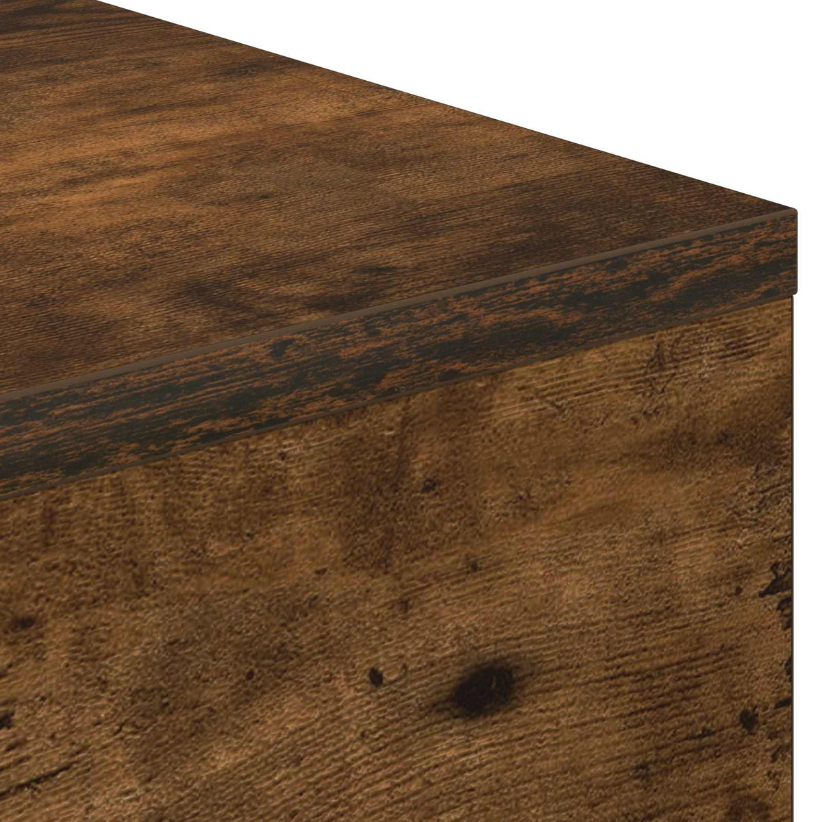 Electric Fireplace Smoked Oak 75 x 24.5 x 75 cm Engineered wood