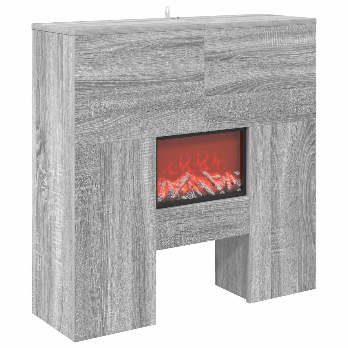 Electric Fireplace Grey Sonoma 75 x 24.5 x 75 cm