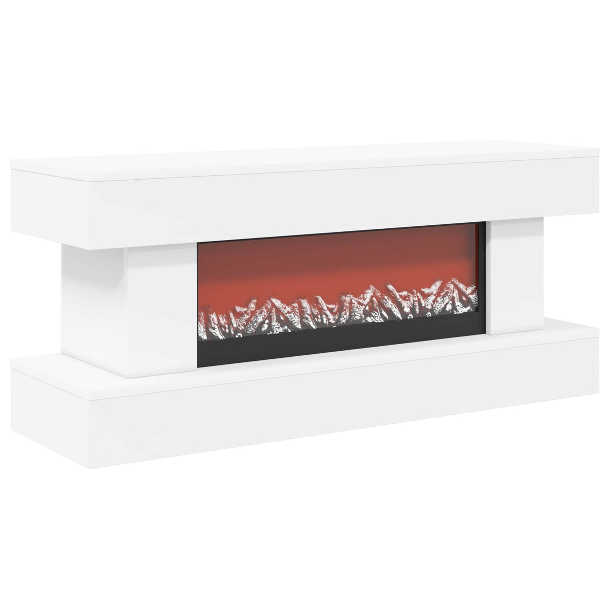 Electric Fireplace White 100 x 30 x 44 cm Engineered wood