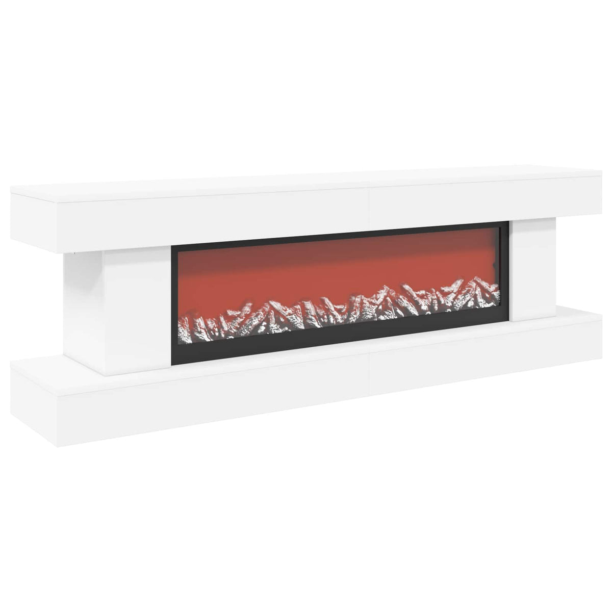Electric Fireplace White 150 x 30 x 50 cm Engineered wood