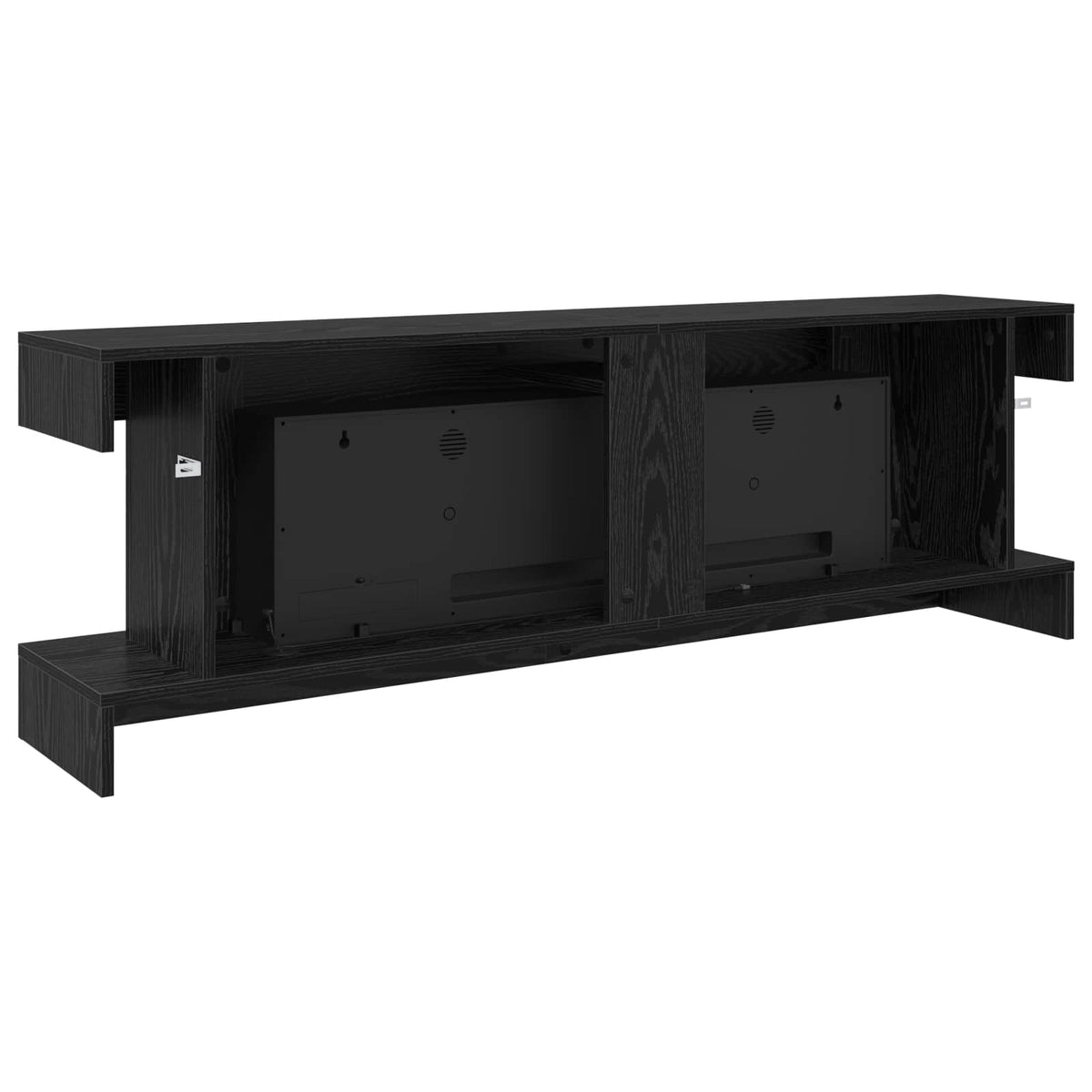 Electric Fireplace Black Oak 150 x 30 x 50 cm Engineered wood