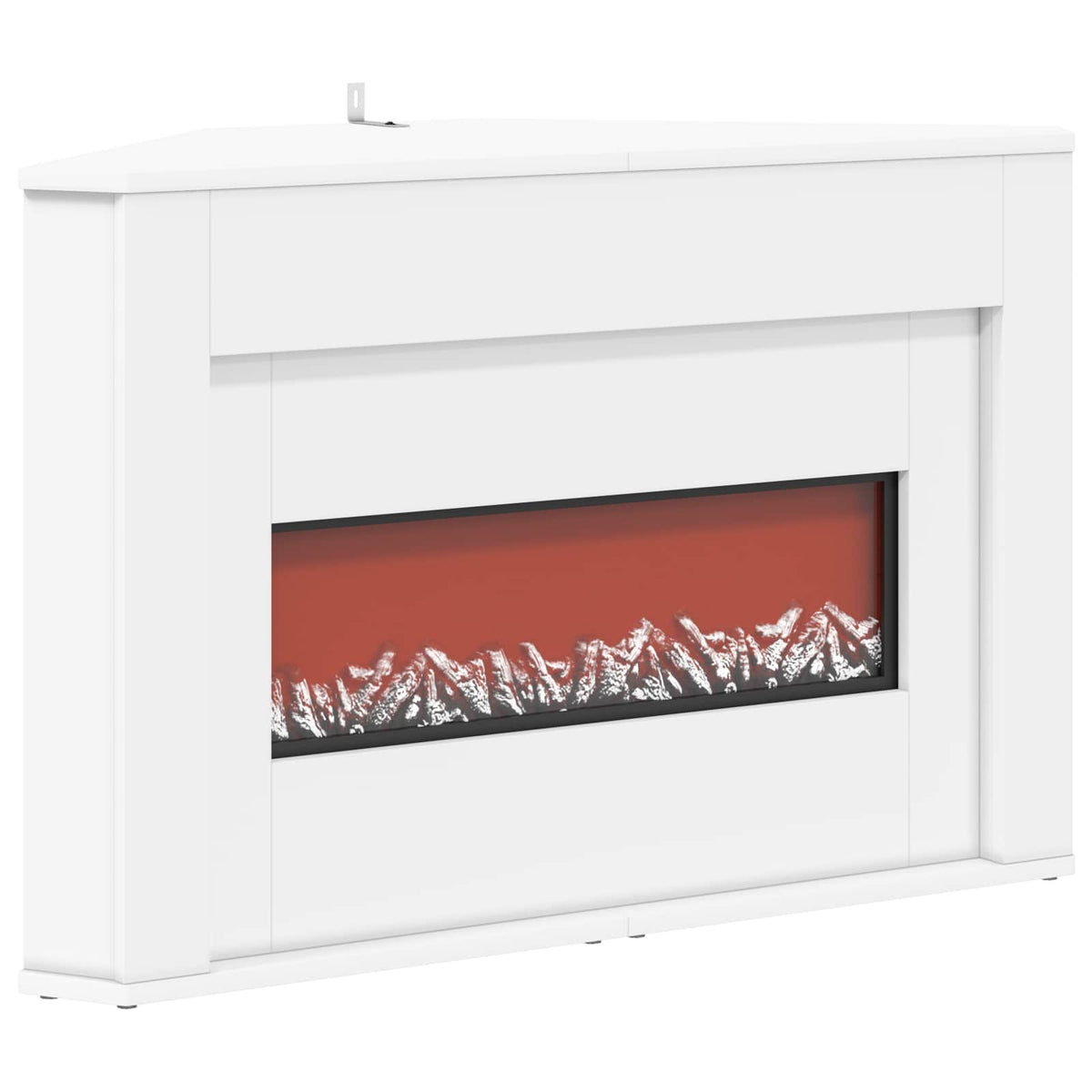 Fireplace with LED Strip White 95 x 42.5 x 60 cm