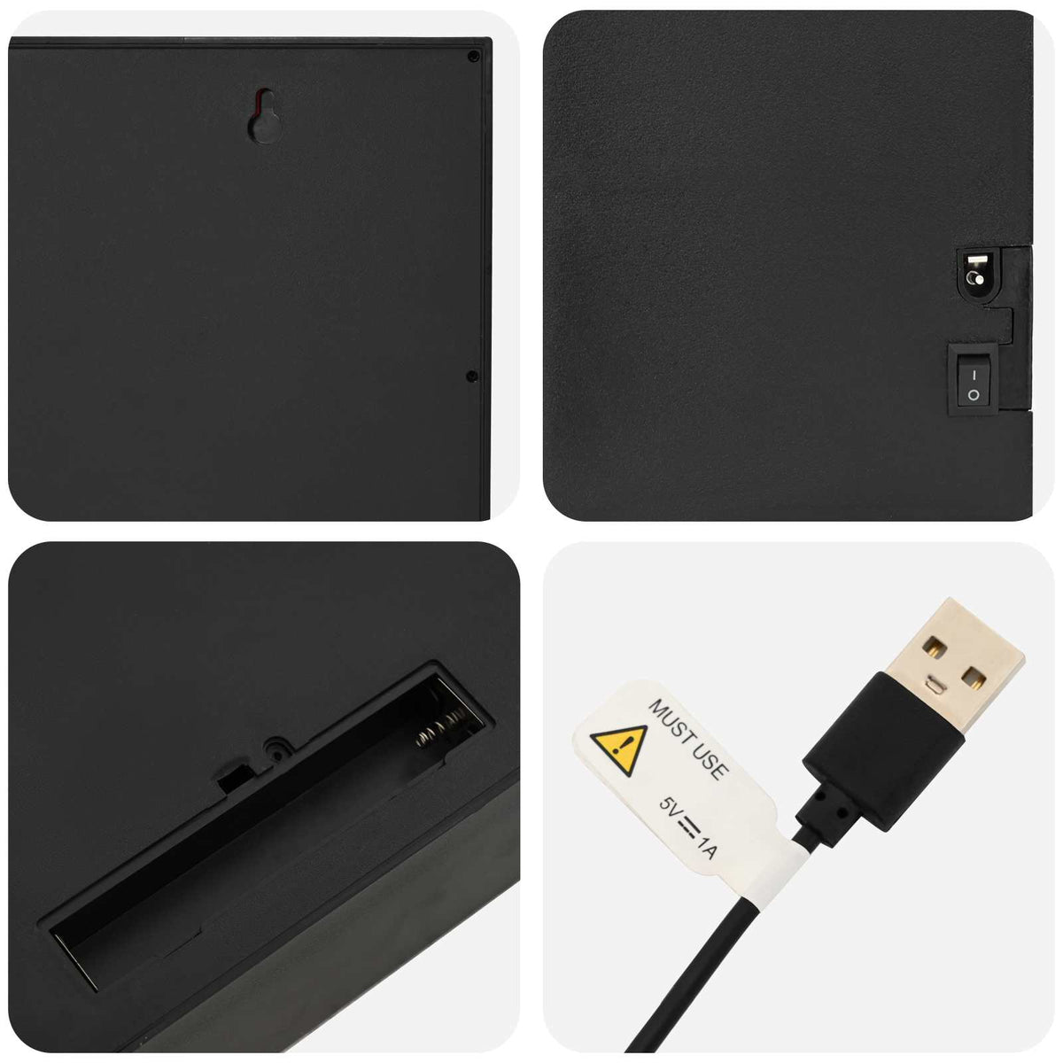Fireplace with LED Strip Concrete 95 x 42.5 x 60 cm
