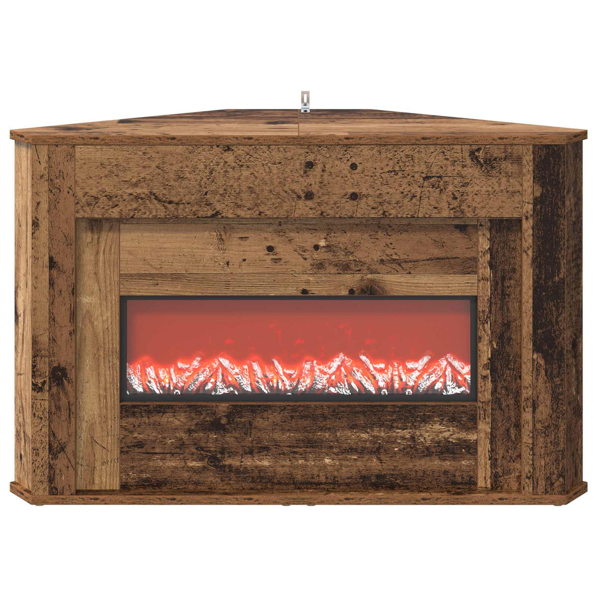 Fireplace with LED Strip Old Wood 95 x 42.5 x 60 cm