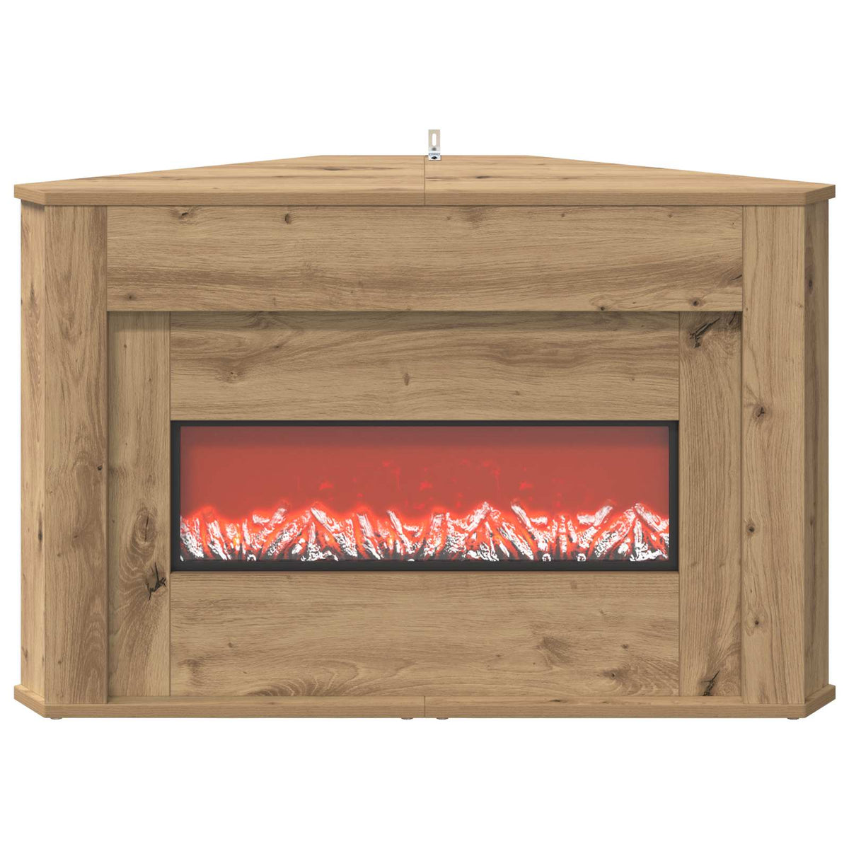 Fireplace with LED Strip Artisan Oak 95 x 42.5 x 60 cm