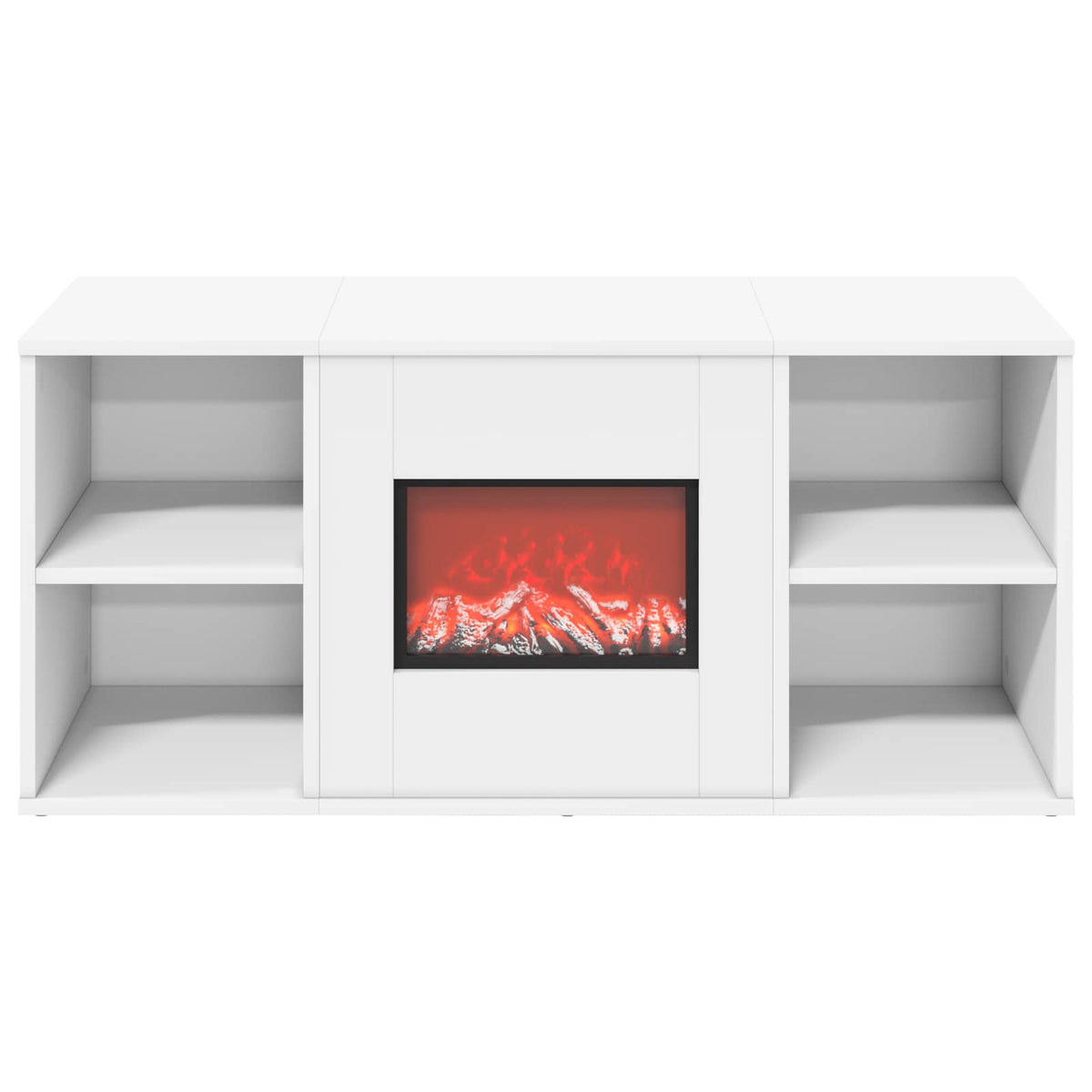 Electric Fireplace White 100 x 37 x 45.5 cm Engineered wood