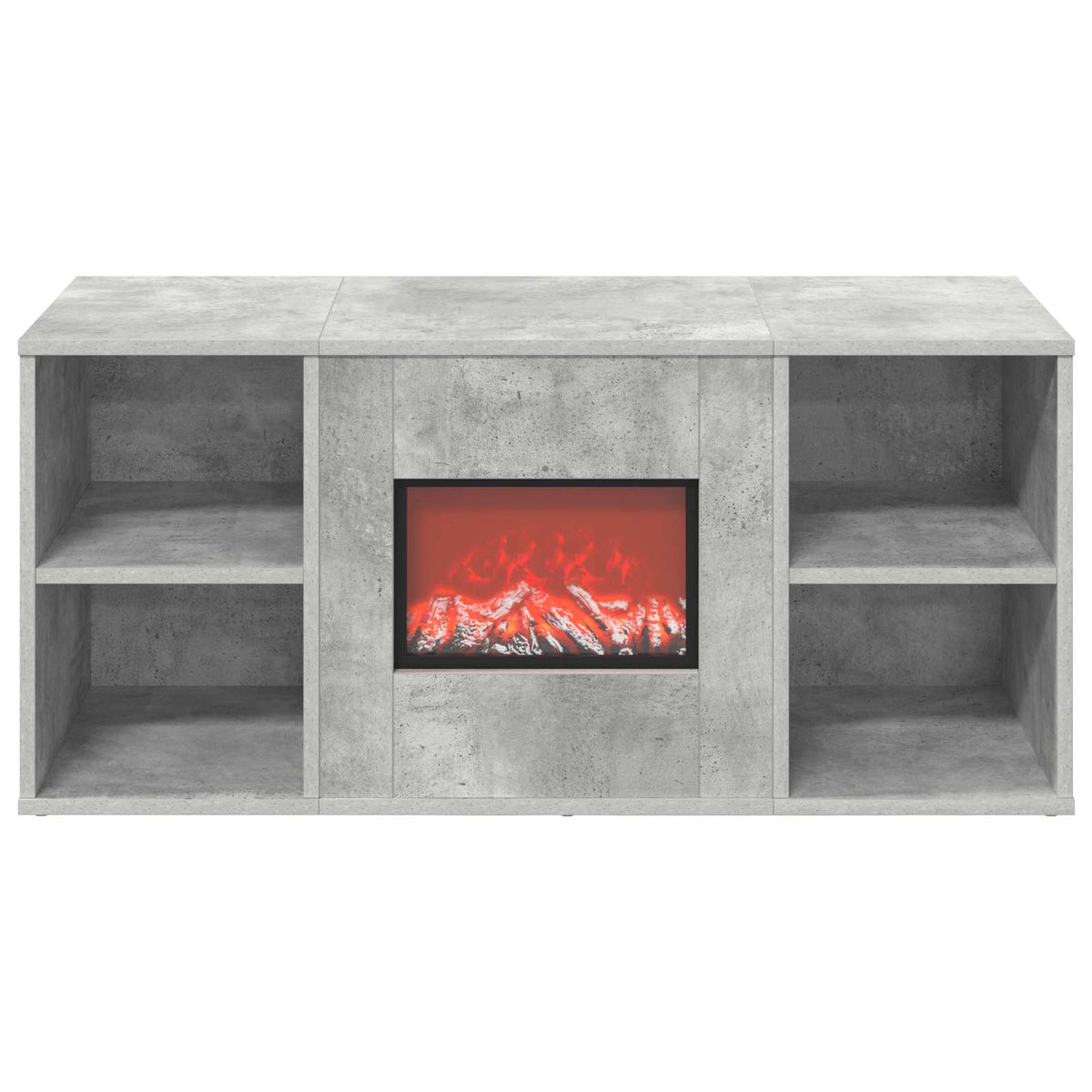Electric Fireplace Concrete 100 x 37 x 45.5 cm Engineered wood