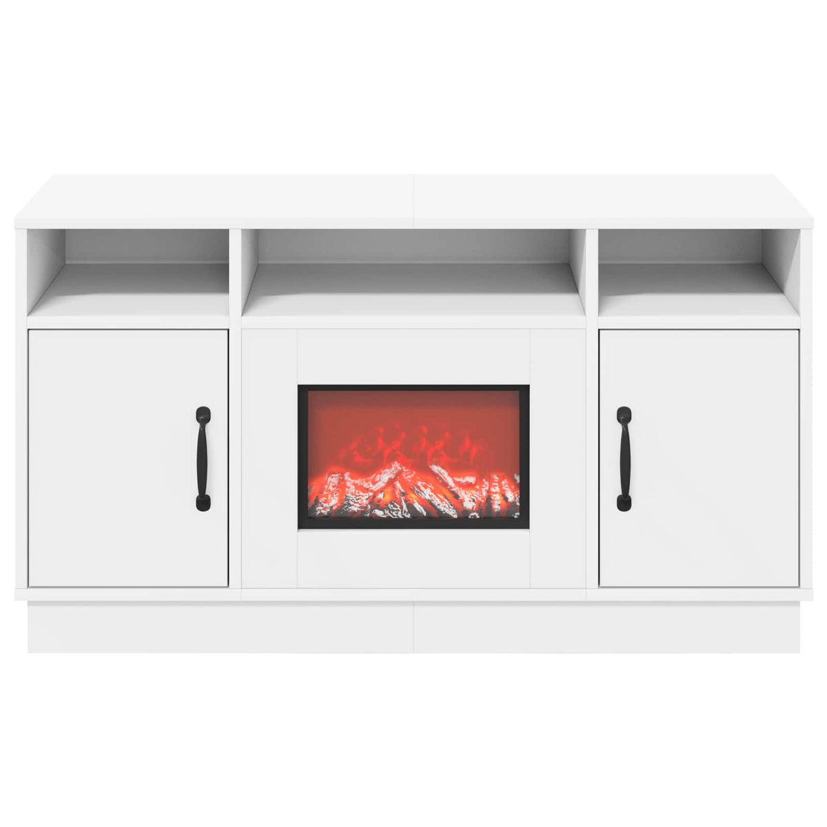 Electric Fireplace White 100 x 33 x 55 cm Engineered wood