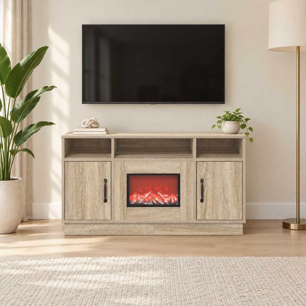 Electric Fireplace Sonoma 100 x 33 x 55 cm Engineered wood