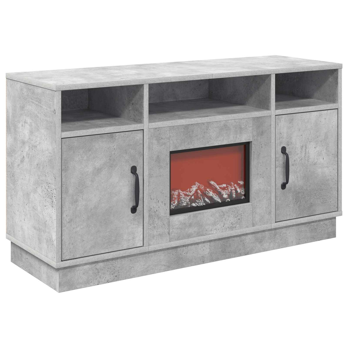 Electric Fireplace Concrete 100 x 33 x 55 cm Engineered wood