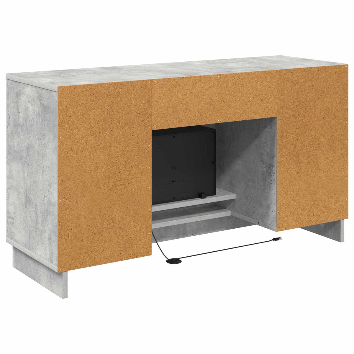Electric Fireplace Concrete 100 x 33 x 55 cm Engineered wood