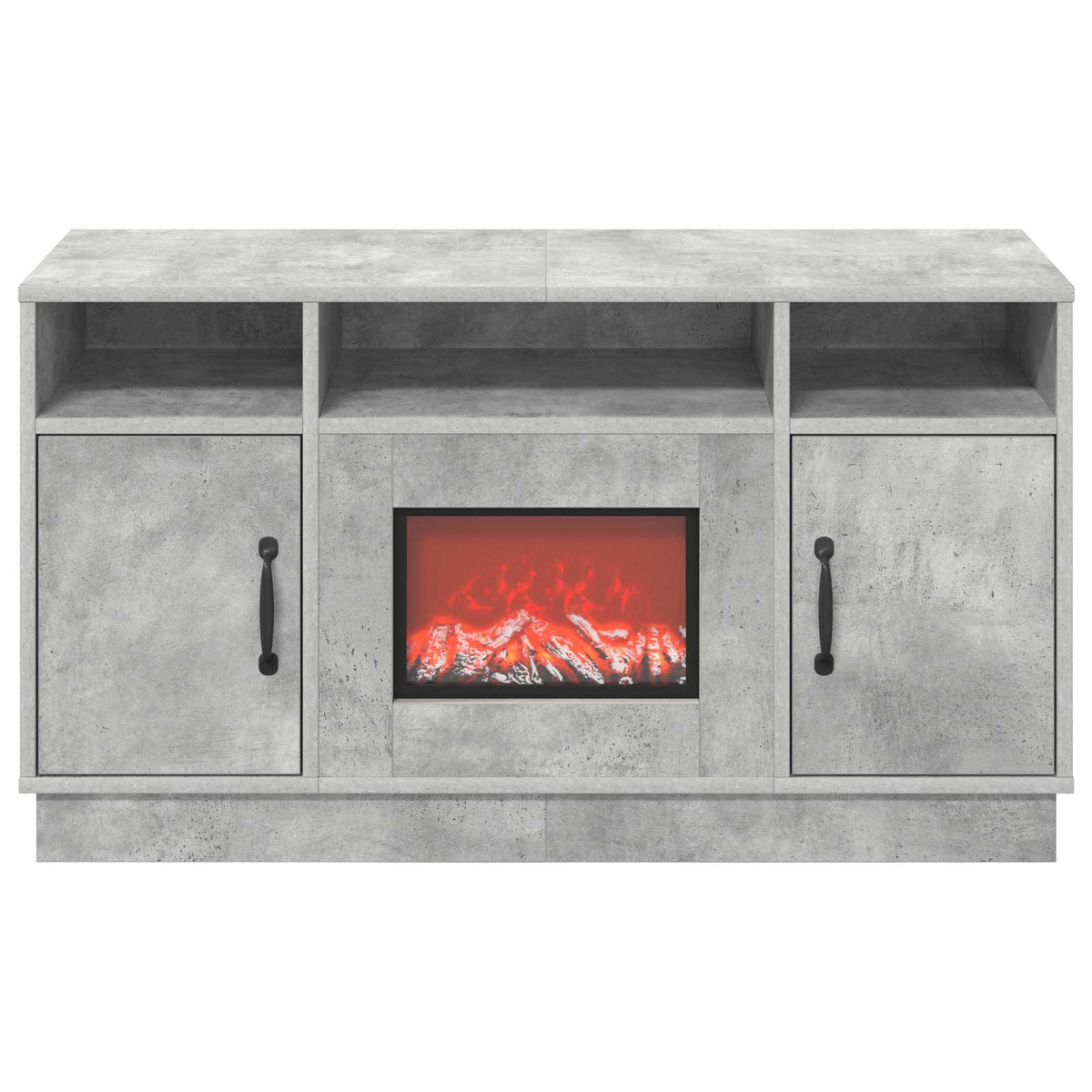 Electric Fireplace Concrete 100 x 33 x 55 cm Engineered wood