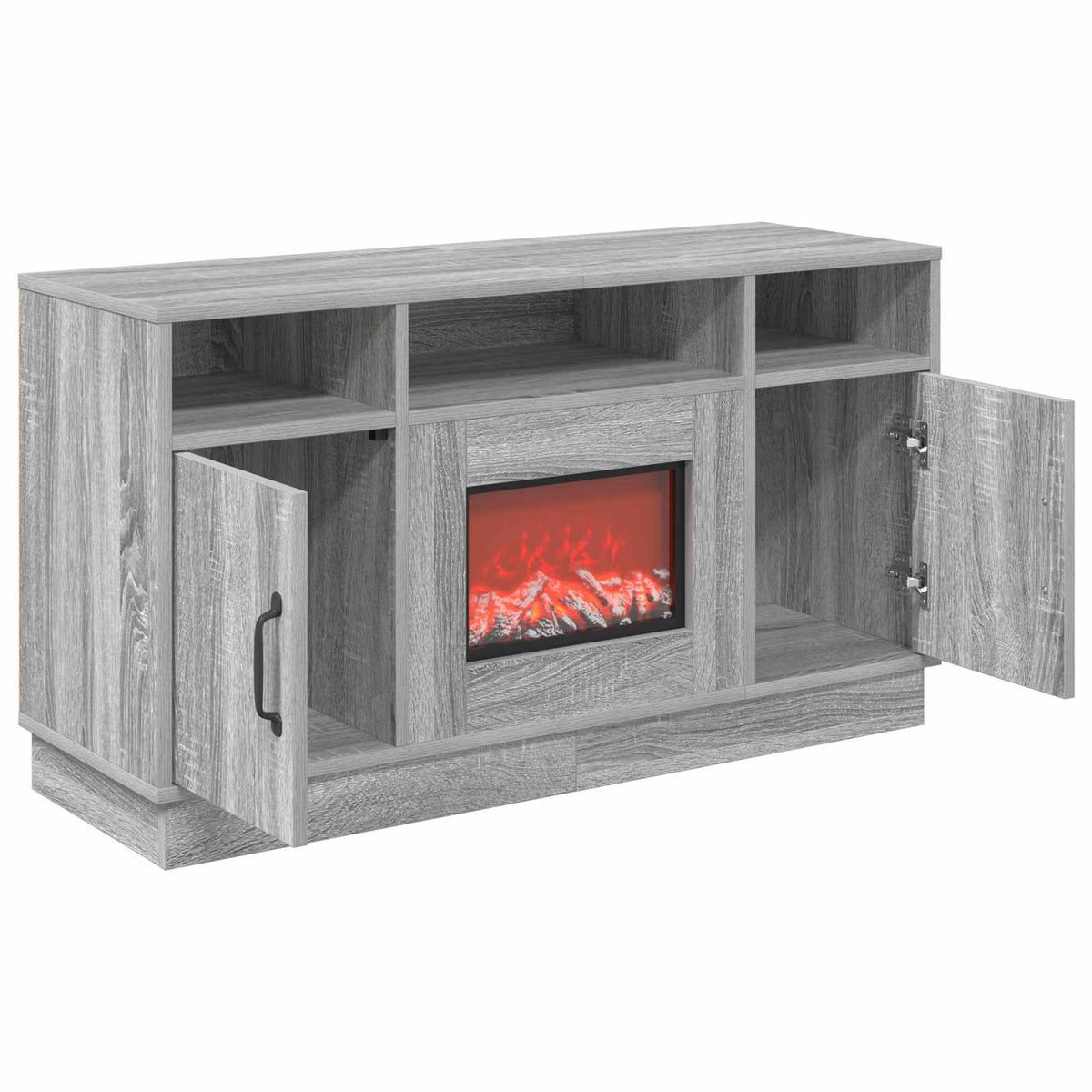 Electric Fireplace Grey Sonoma 100 x 33 x 55 cm Engineered wood