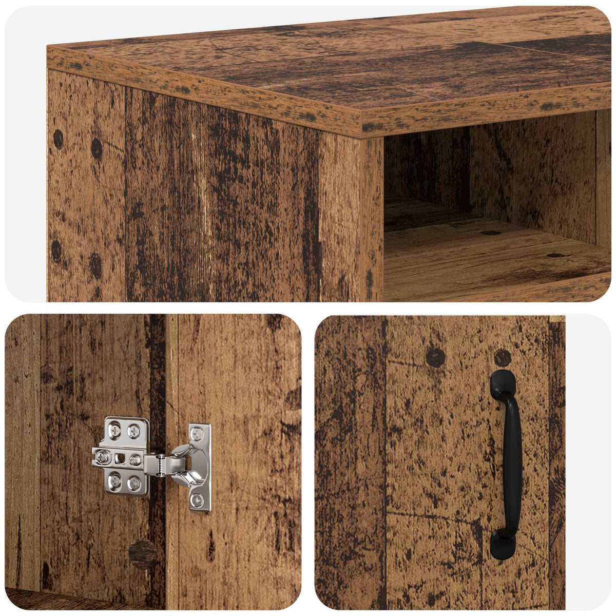 Electric Fireplace Old Wood 100 x 33 x 55 cm Engineered wood