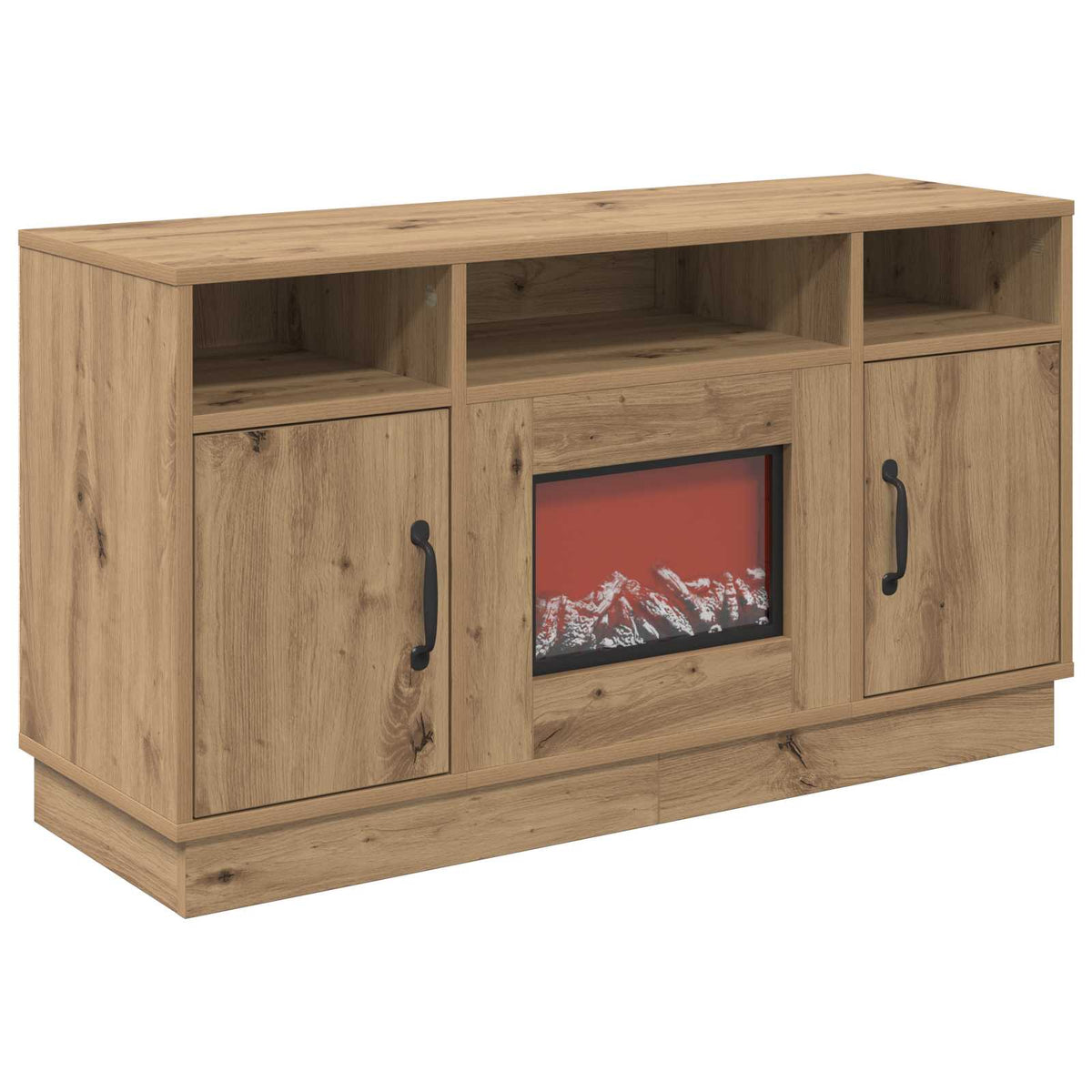 Electric Fireplace Artisan Oak 100 x 33 x 55 cm Engineered wood