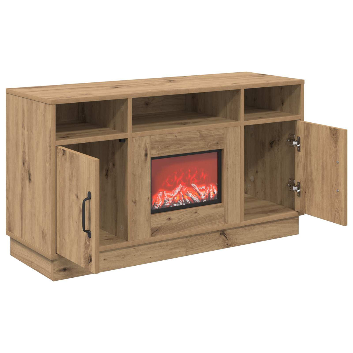 Electric Fireplace Artisan Oak 100 x 33 x 55 cm Engineered wood