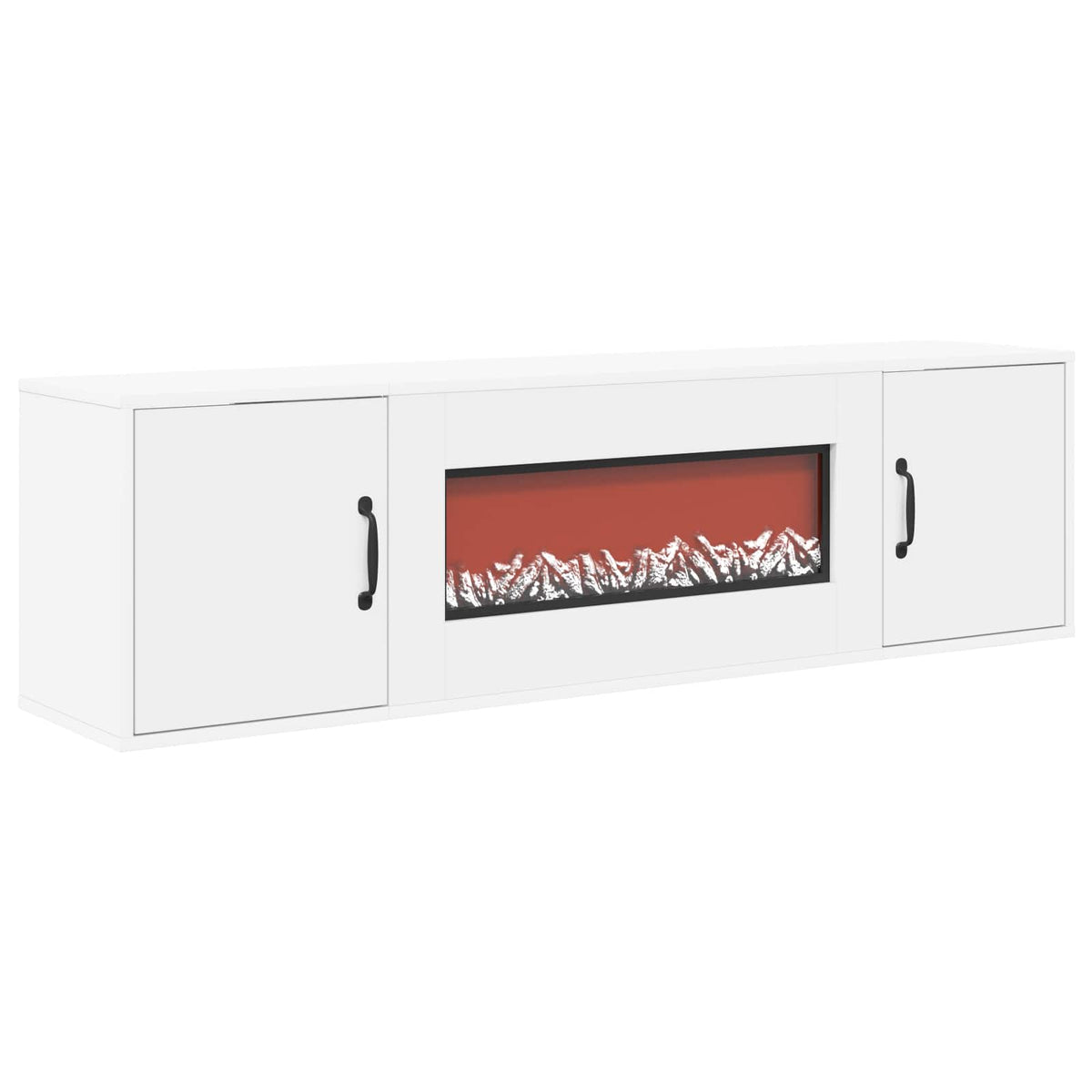 Electric Fireplace White 140.5 x 30 x 39 cm Engineered wood