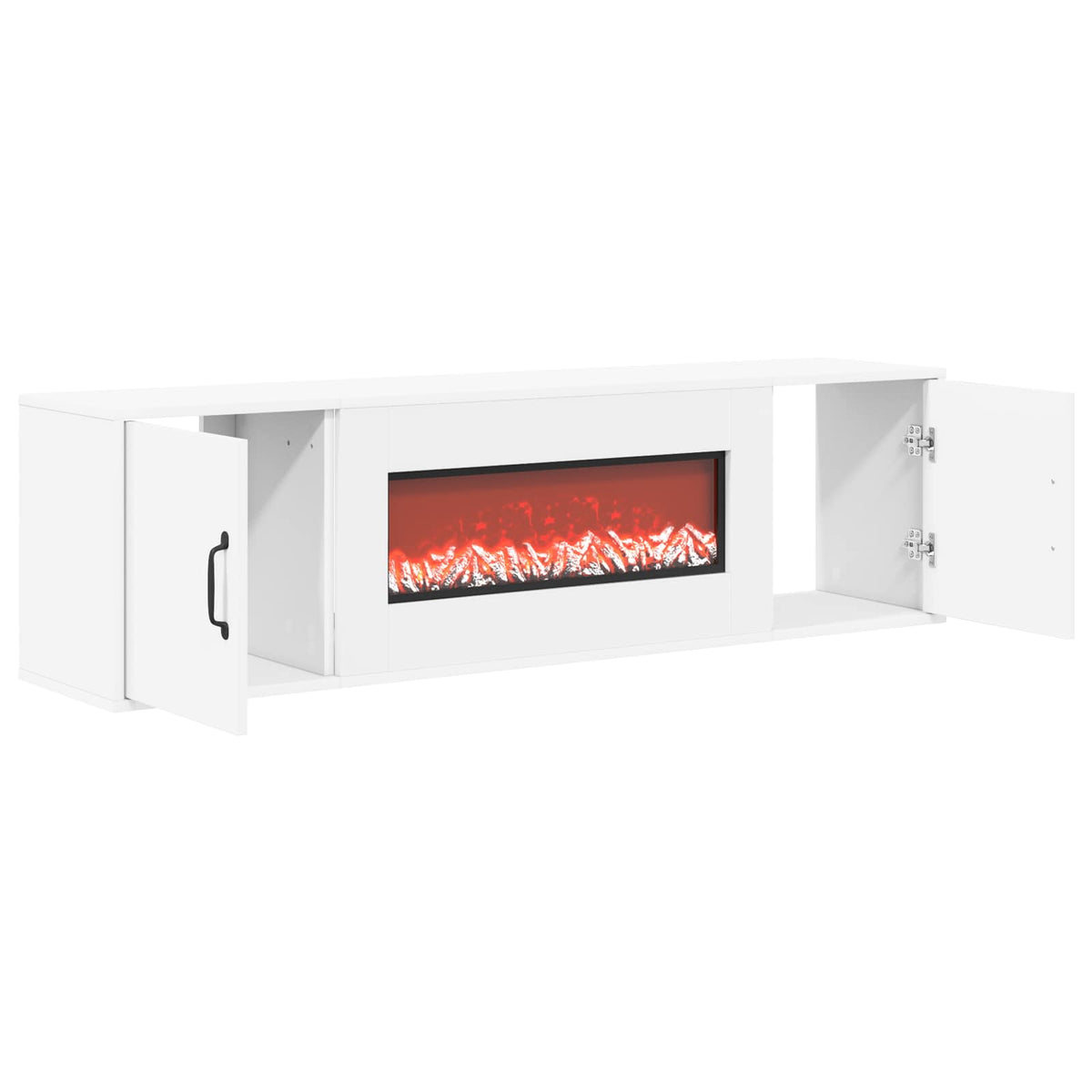 Electric Fireplace White 140.5 x 30 x 39 cm Engineered wood