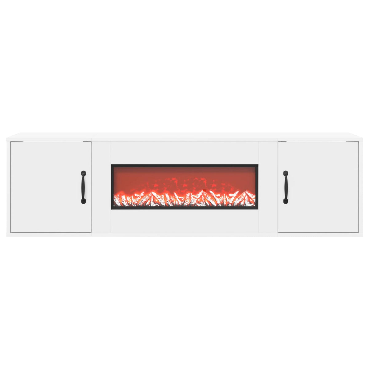 Electric Fireplace White 140.5 x 30 x 39 cm Engineered wood