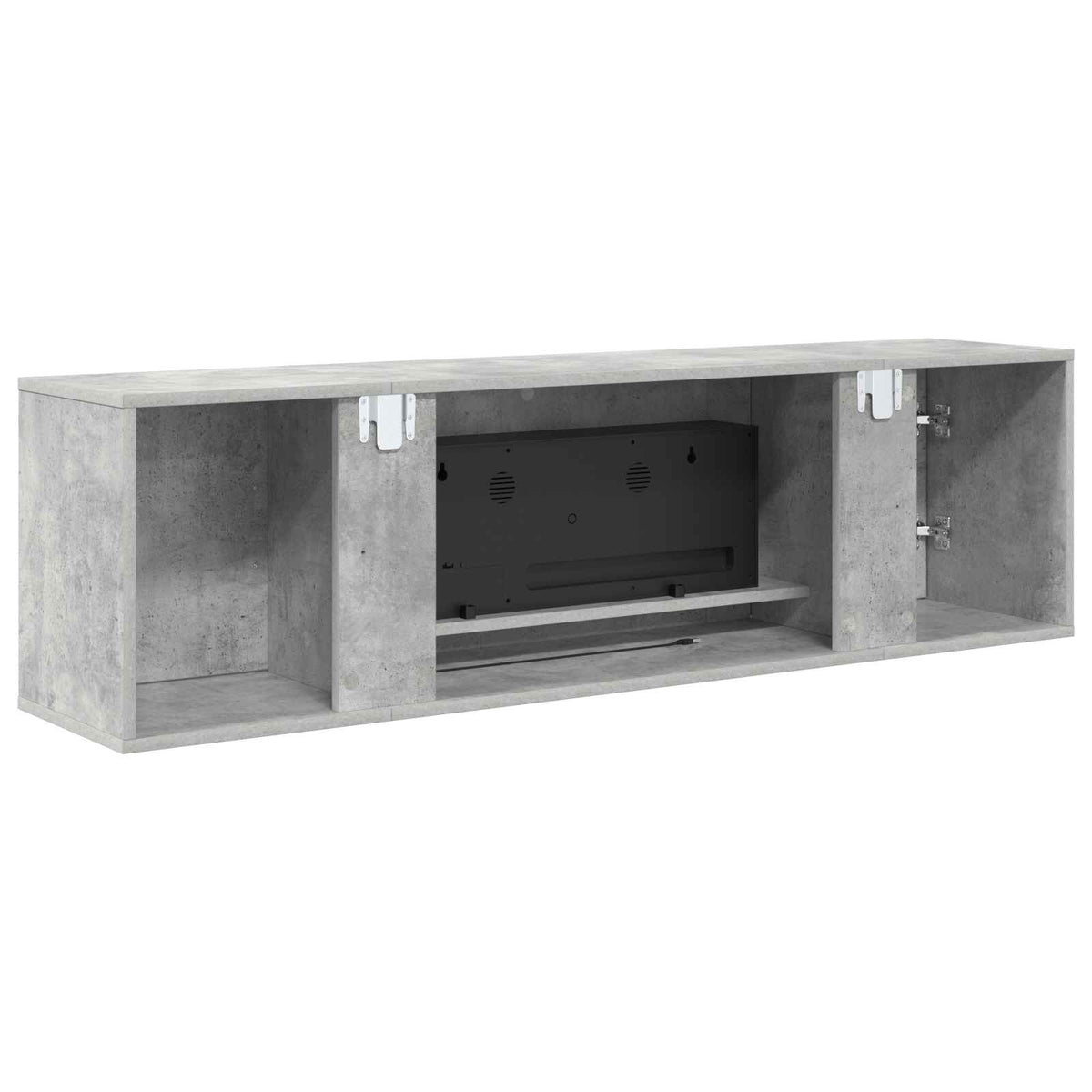 Electric Fireplace Concrete 140.5 x 30 x 39 cm Engineered wood