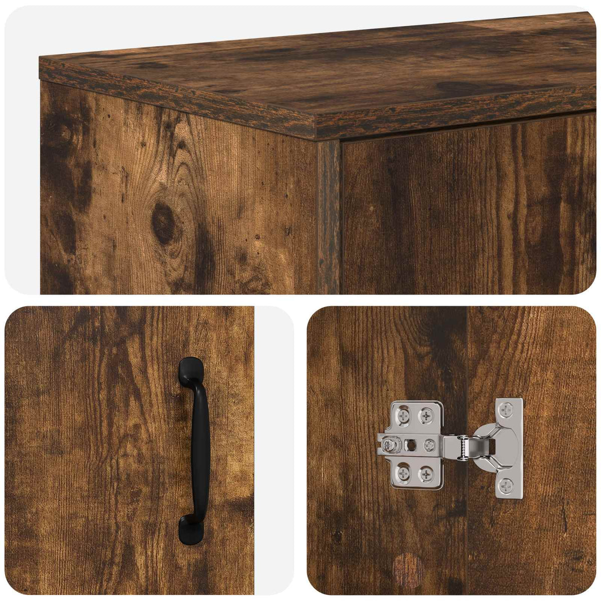 Electric Fireplace Smoked Oak 140.5 x 30 x 39 cm