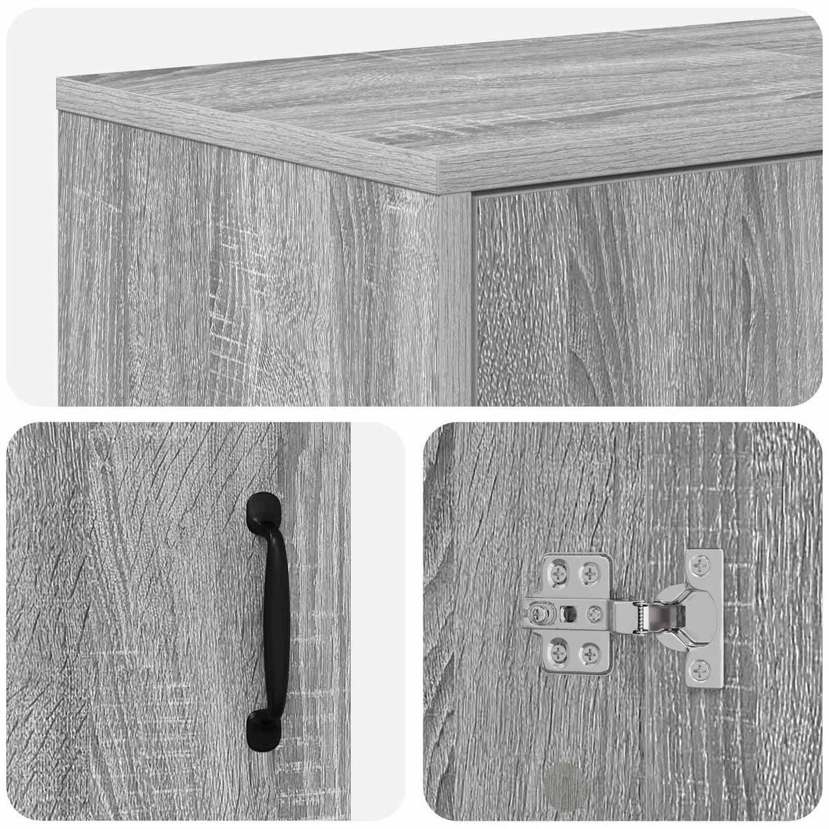 Electric Fireplace Grey Sonoma 140.5 x 30 x 39 cm