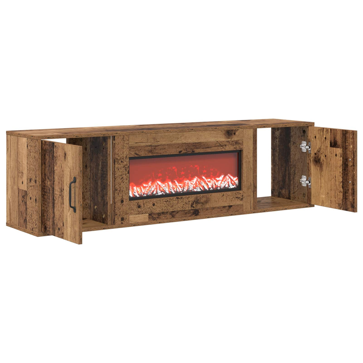 Electric Fireplace Old Wood 140.5 x 30 x 39 cm Engineered wood