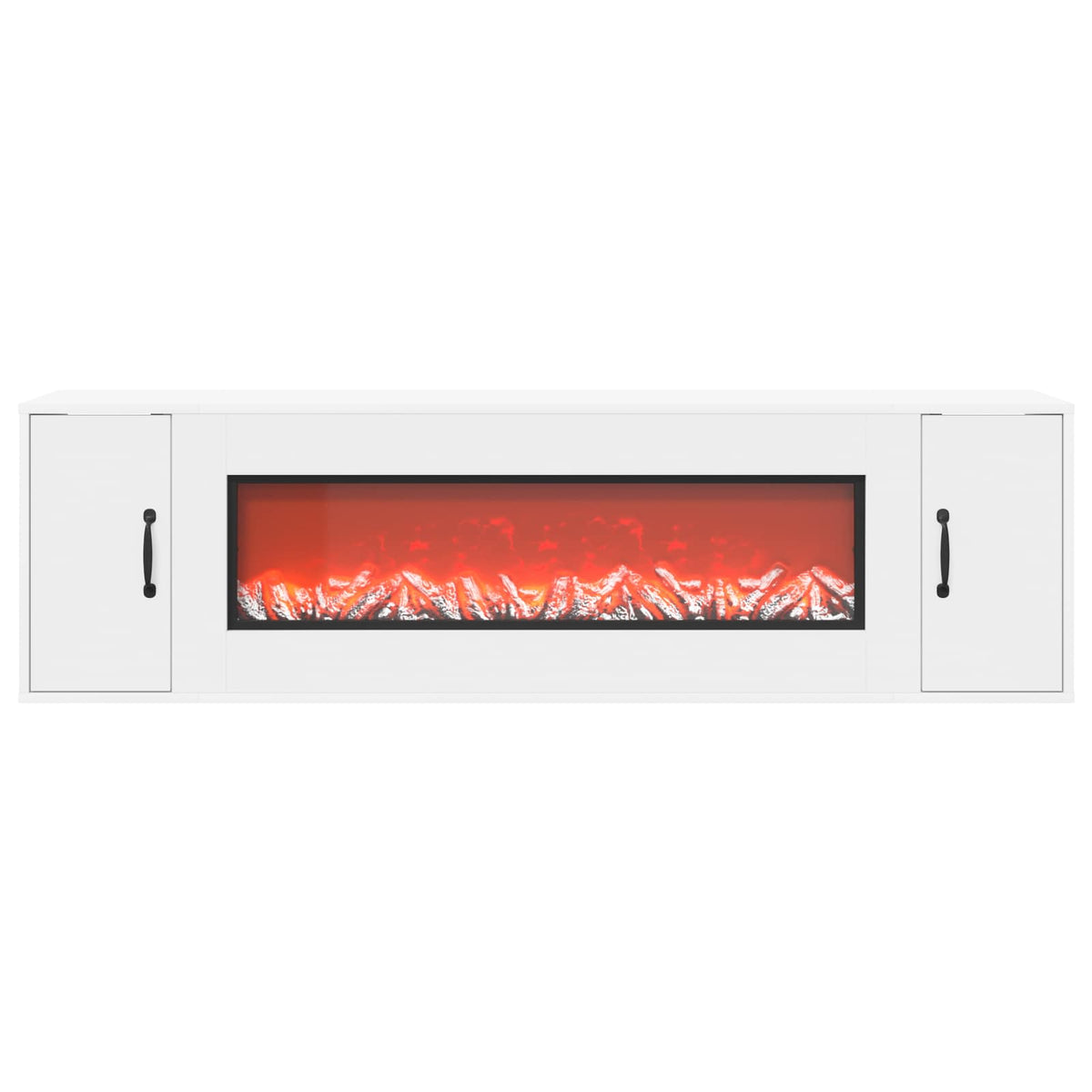 Electric Fireplace White 155 x 30 x 44 cm Engineered wood