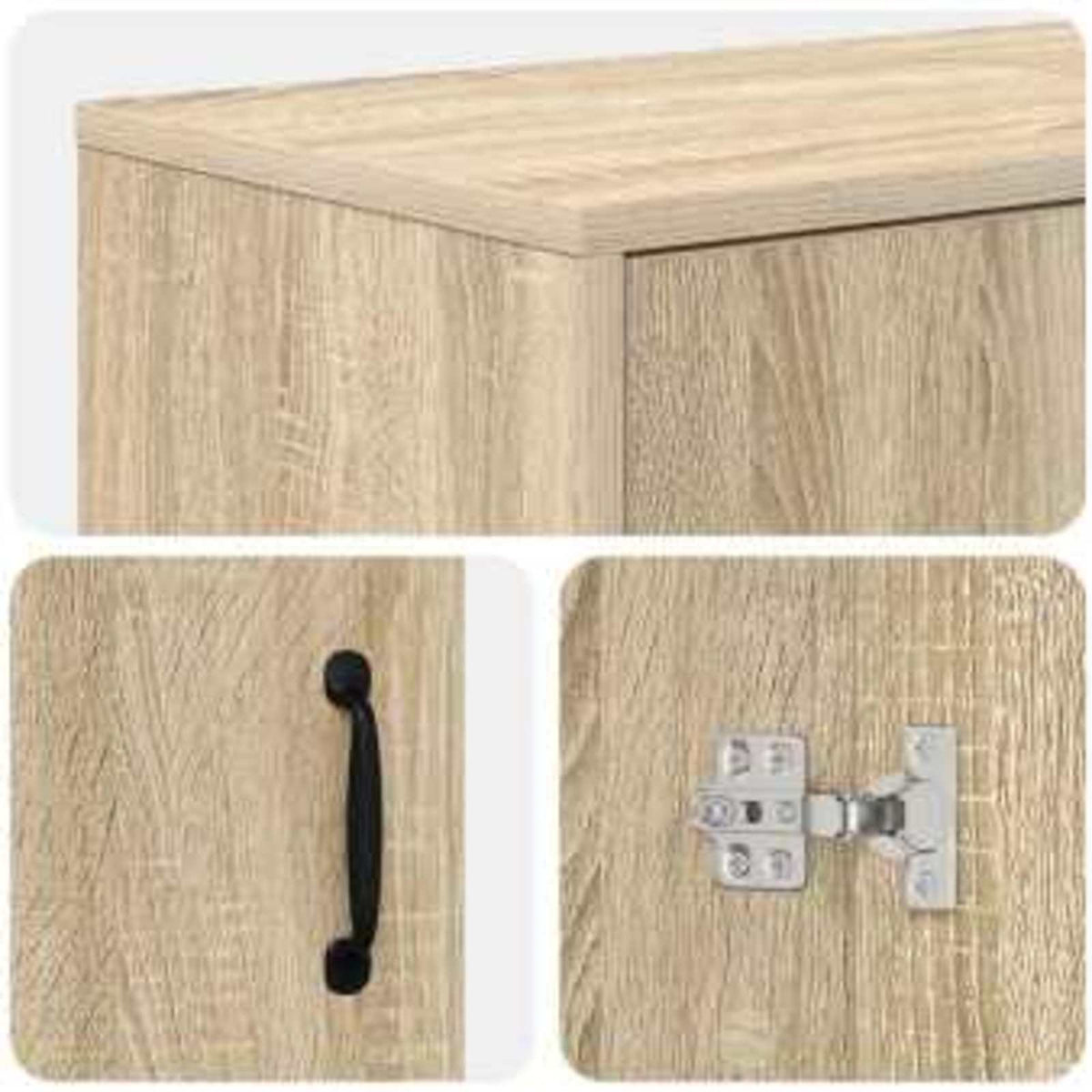 Electric Fireplace Sonoma 155 x 30 x 44 cm Engineered wood